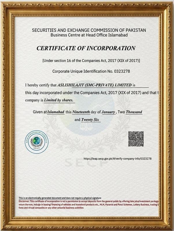 SECP CERTIFICATE